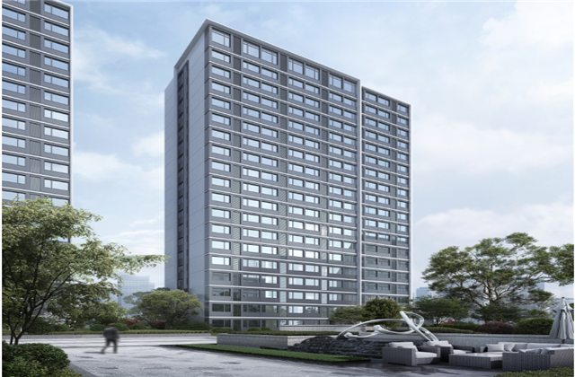 杭州市首座近零能耗住宅建筑临安俄罗斯专享会宸锦学府主体结顶